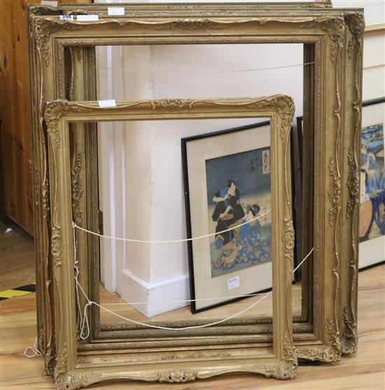 Four gilt frames